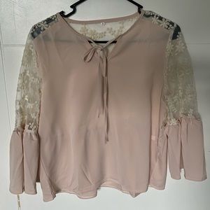 open back quarter sleeve blouse